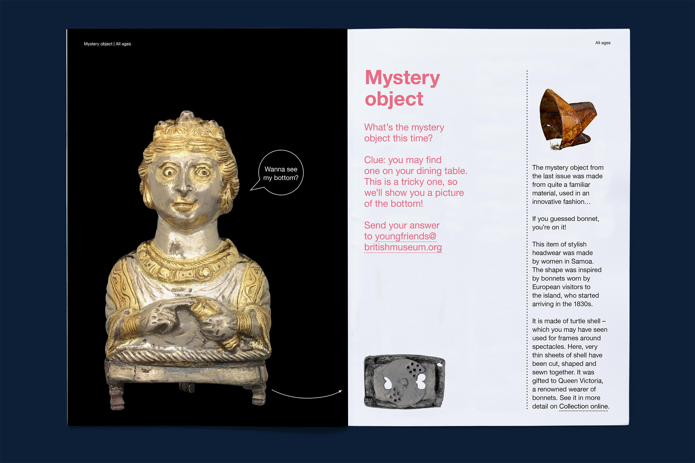 Top-down photo of an inside spread